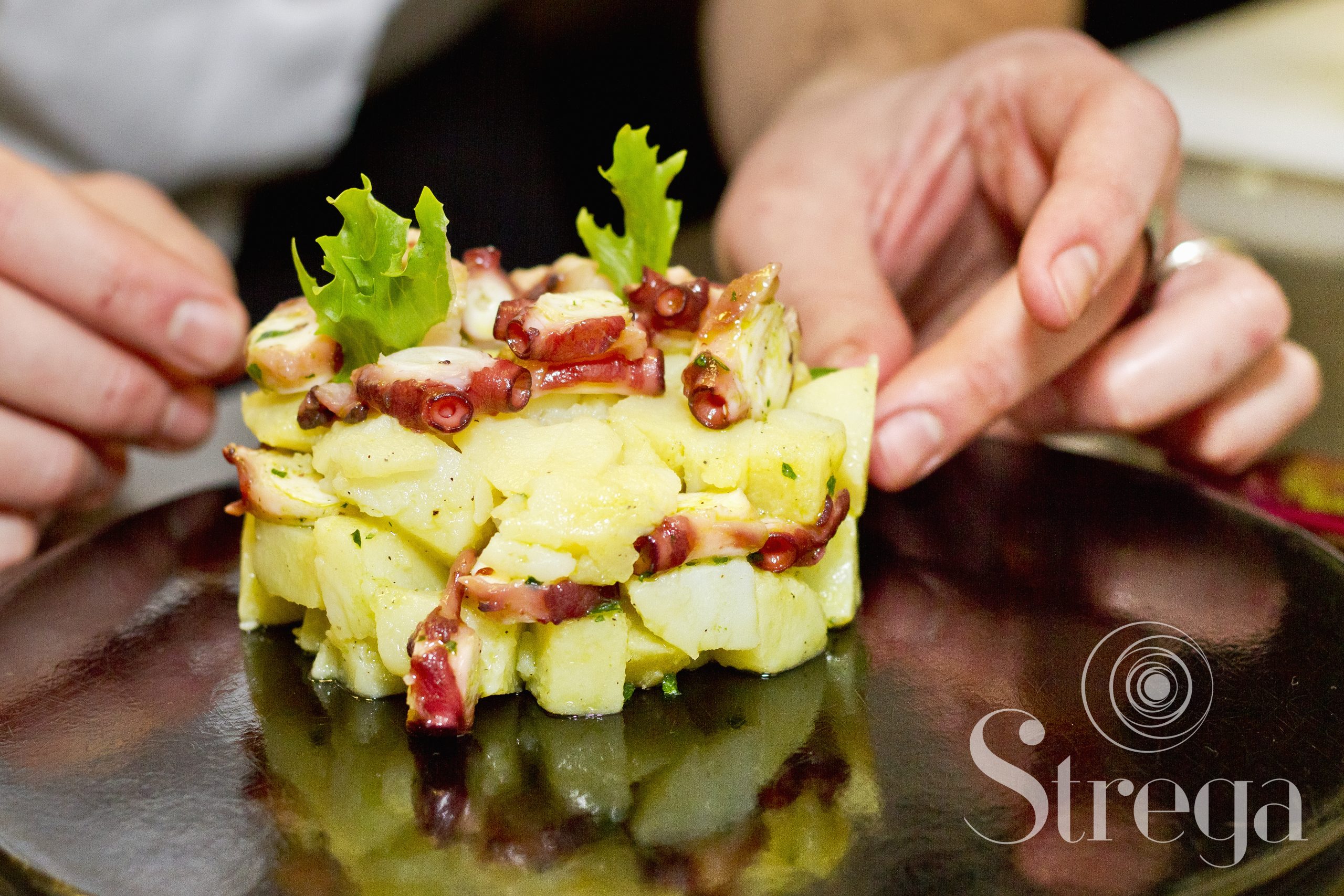 Authentic Neapolitan pizza at Strega Restaurant